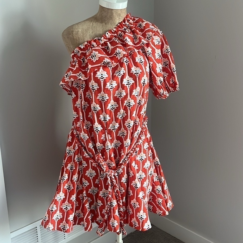 RHODE X Target  Lotus Floral Print One Shoulder Mini Dress 1X NWT - Picture 3 of 8